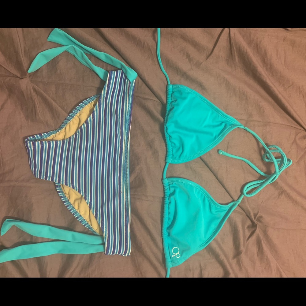 Blue bikini!